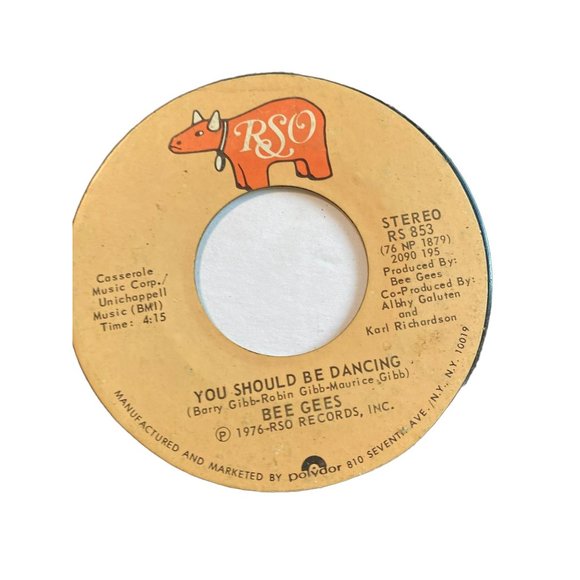 Vintage 7” 45 RPM vinyl record Bee Gees Subway you should be dancing - Picture 2 of 4